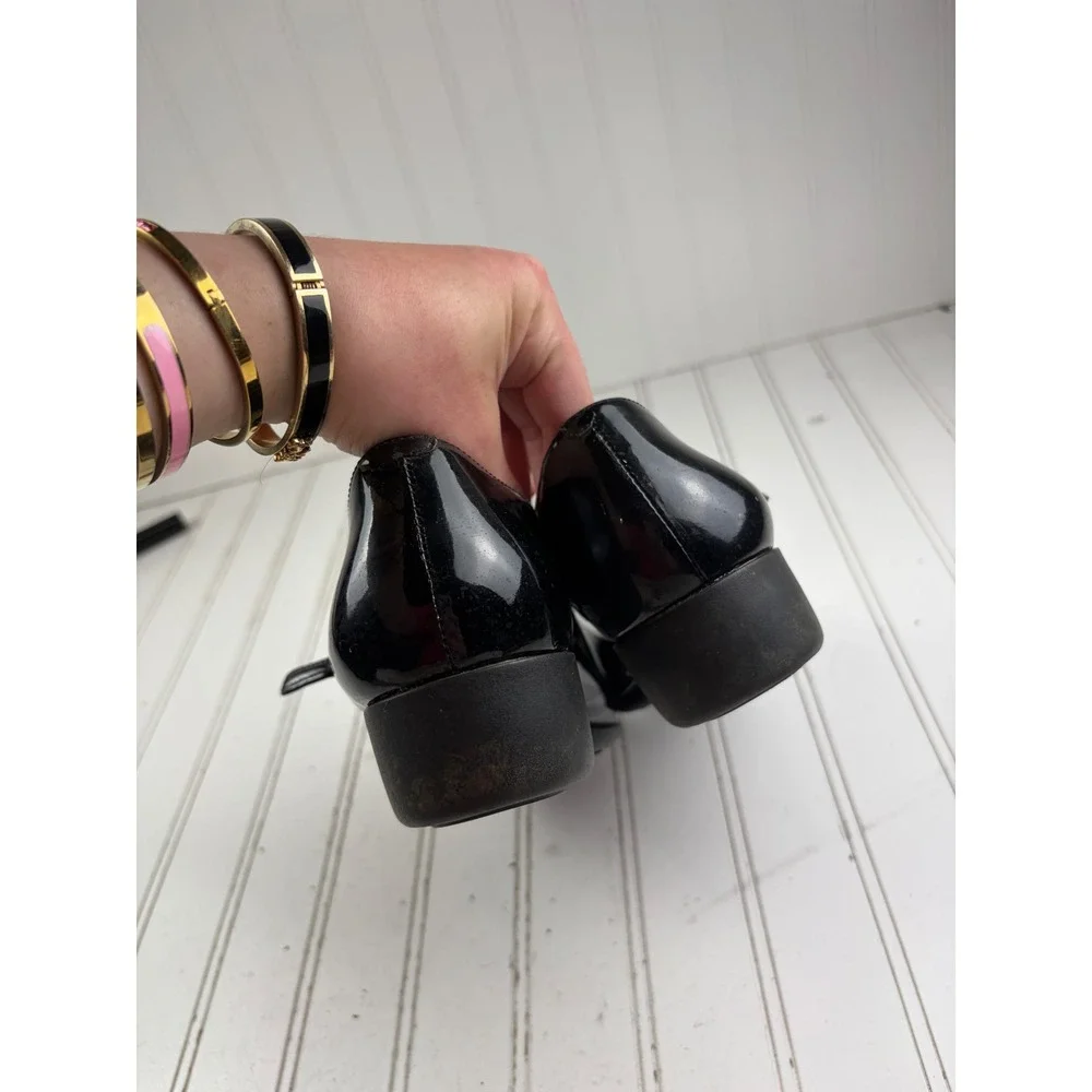 Cole Haan Callie Slip-On Black Patent Leather Waterproof Boots Women's Size 9.5